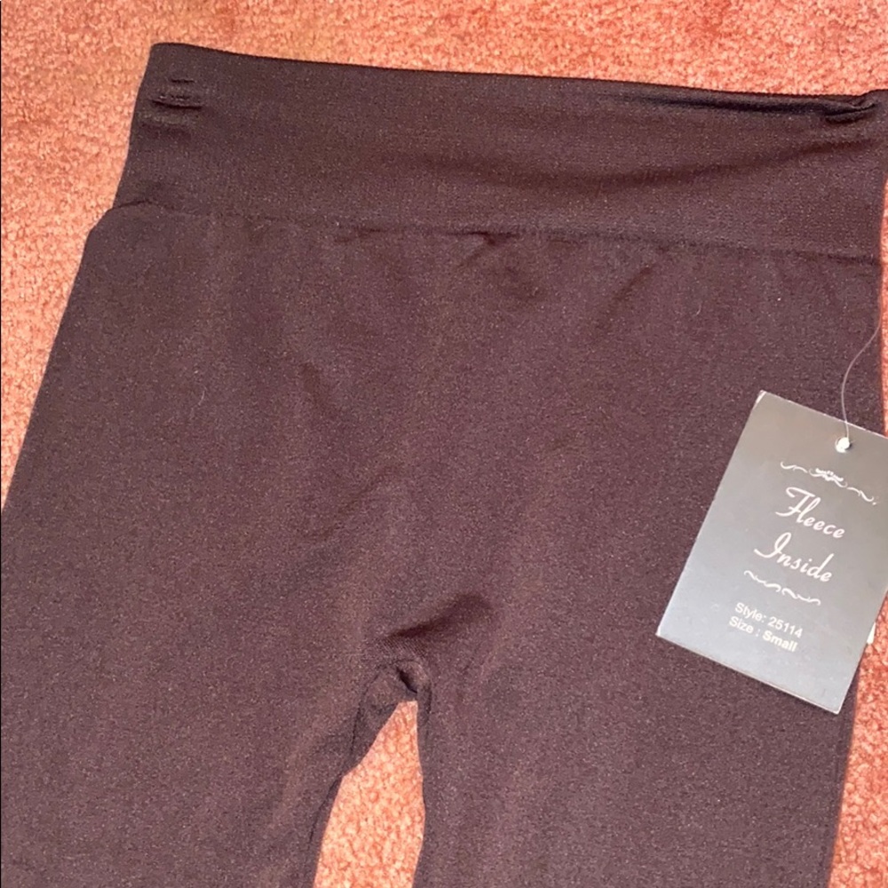 Brown fleece leggings